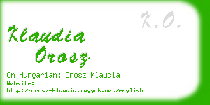 klaudia orosz business card